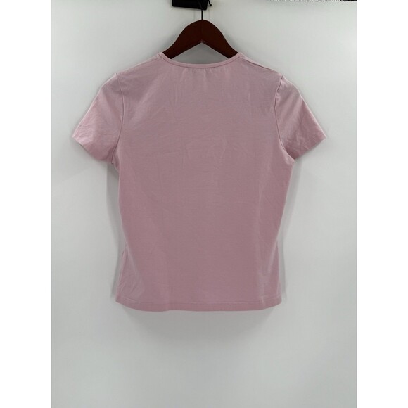 ST John Sport Essentials Marie Gray Easy Wear Pink Tee Size Small USA Made - Picture 5 of 10